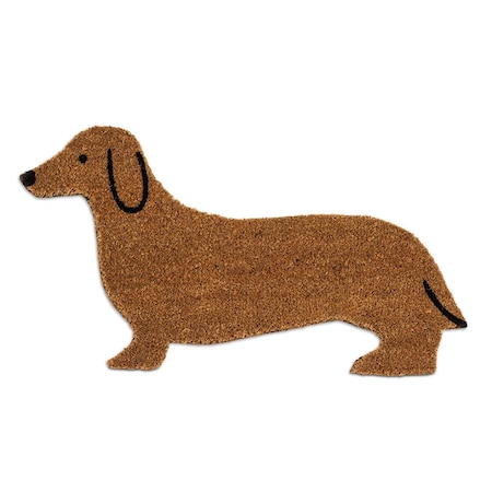 Abbott Collections 18 x 30 in. Dachshund Shaped Doormat, Natural AB-35-PFW-SH-1391